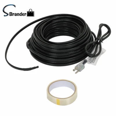 SELLBRANDER Easy To Use 100 Feet Heat Tape Roof Heat Cable Snow De-icing Kit 8W/FT 120V