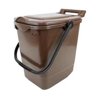 Brown Large 23 Litre Compost Food Waste Caddy - 23L Kerbside Bin - Image 1 of 4