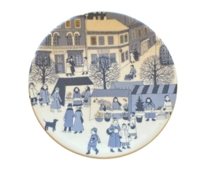 Vintage Arabien Finnland Tori Marktplatz kleine Wand Urlaubsszene Teller 60er Jahre - Bild 1 von 4