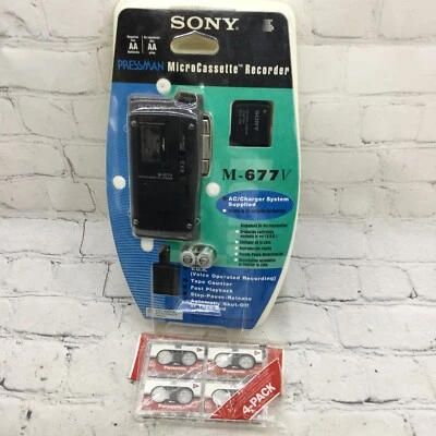Vintage Sony M-677V Handheld Microcassette Voice Recorder VOR sealed - Image 1 of 3