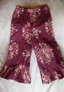 Palm Tree Princess floral ruffle capri Pants Size 7 matches persnickety GB 13 - Picture 1 of 1