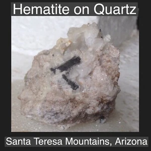Hämatit in Quarz Santa Teresa Berge Arizona Heilart Mineral Probe - Bild 1 von 6