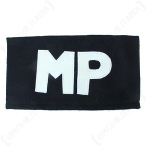 AMERICAN MP ARMBAND - Repro US Military Police Army Costume Uniform Black White - Picture 1 of 1