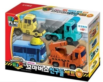 TAYO Special The Little Bus Friends Bus Set 11 - Digger, Safety Tayo, Dump, Roll - Image 1 of 4