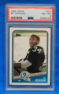 1988 TOPPS # 327 Bo Jackson RC PSA 8 NM-MT # 59390165  OAKLAND RAIDERS !!! - Picture 1 of 2