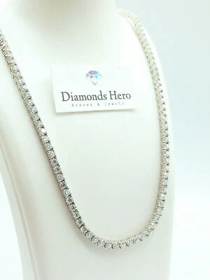 Collana tennis Diamanti in Moissanite 3mm VVS1 diamonds necklace - Immagine 1 di 4