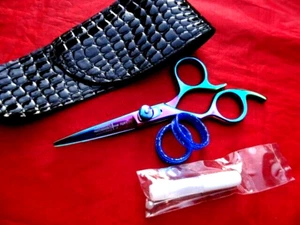 Titanium_Left Hand Handed_ 5.5" Hairdressing Hair Cutting Scissors (6" FULL) - Picture 1 of 14