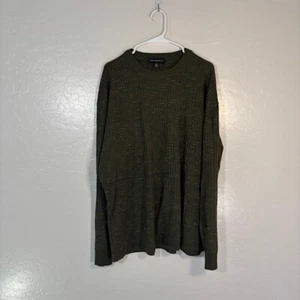 Jhane Barnes Sweater Mens XL Silk Knit Pullover Green Art Crewneck - Picture 1 of 5