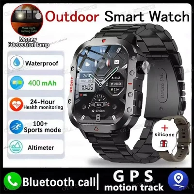 2025 Smart Watch 2.01" HD Screen Bluetooth Call LED Flashlight Sports Watch - Image 1 of 4