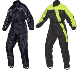 Black Beacon Waterproof Motorcycle One Piece Over Suit Motorbike Rain Wear - Picture 1 of 29