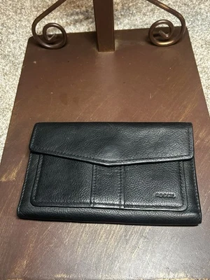 Cartera de Colección Fossil Triple Plegable Negra Mujer Cuero Excelente Estado Foto 1 de 4
