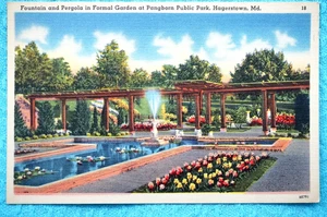 Brunnen und Pergola - Pangborn Public Park - Hagerstown, Maryland - Bild 1 von 2