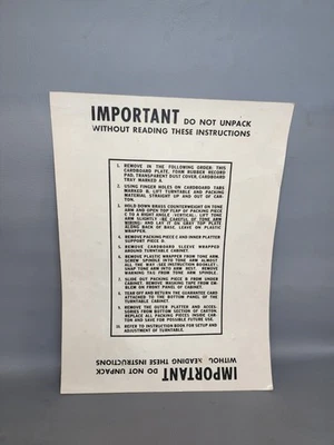 Mesa giratoria Acoustic Research AR modelo XA pieza de repuesto - documento Foto 1 de 2