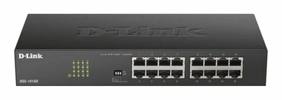 Ethernet Switch, 16 Port Gigabit Unmanaged Fanless Network Hub Desktop or Rac... - Image 1 of 4