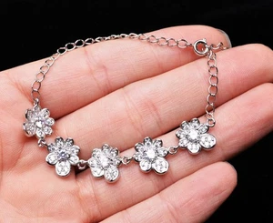 6.7g Natural Moissanite Gemstone Beads Bracelet AAA - Picture 1 of 6