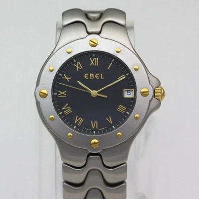 Reloj pulsera de cuarzo EBEL Sportwave 6187631 36 mm 18 quilates y acero inoxidable esfera negra Foto 1 de 4