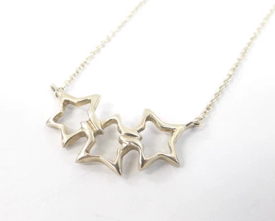 Ожерелье Tiffany & Co. подвеска тройная открытая звезда серебро 925 пробы 40220300800 - Изображение 1 из 4