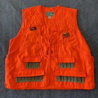 Scheels Vest Mens Large Orange Blaze Fowl Bird Duck Pheasant Hunting Zip - Image 1 of 4