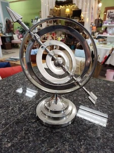 Silber Aluminium Armillarkompass 11" hoch, 12" breit - Bild 1 von 2