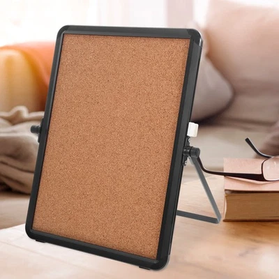 Dry Erase Board with Stand Frames Bulletin Cork for Desk Display - Image 1 of 4