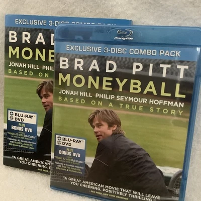 Moneyball (Blu-ray/DVD, 2012, 3-Disc Set) Very Good - Image 1 of 4