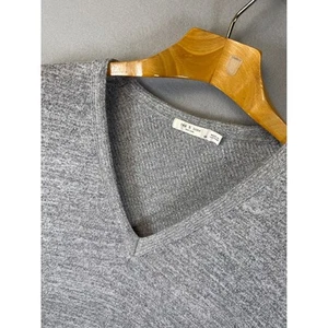 Rag & Bone V-Neck T-Shirt Dress Ribbed Knit Casual Comfy Gray Size S Beach Night - Picture 1 of 9
