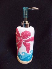 NEW SATURDAY KNIGHT MIAMI BEACH TROPICAL PALM TREE SOAP DISPENSER