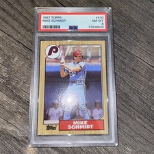 1987 TOPPS #430 MIKE SCHMIDT PHILLIES HOF PSA 8 NM-MT