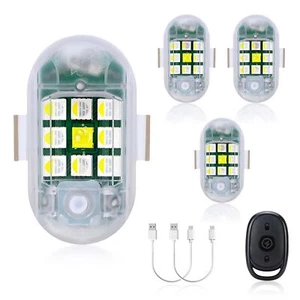 4 Piezas Luces Estroboscópicas Inalámbricas con Control Remoto - 7 Colores Alto Brillo Anticoli... - Imagen 1 de 8