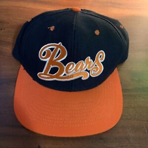 Vintage Chicago Bears Snapback Hat Nutmeg Embroidered Made In USA