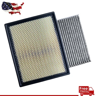 Combo Set Engine & Charcoal Cabin Air Filter Fits For Chevrolet GMC Cadillac USA - Image 1 of 4