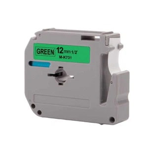 Cinta de etiqueta compatible con Brother negro sobre verde PT-65SCCP 65SL 65VP 70HK MK731 - Imagen 1 de 6