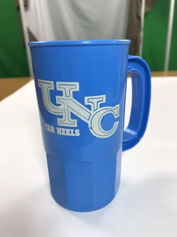 Vintage UNC Beer Mug 12 Oz Plastic Mug University North Carolina Chapel Hill 80s Cover