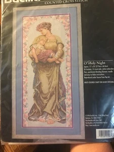 Bucilla O' Holy Night Counted Cross Stitch Kit #41546 Mary Baby Jesus Retired - Picture 1 of 10