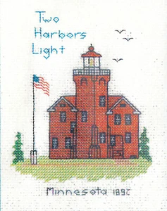 Hilite Counted Cross Stitch Kit Historic Lighthouse Two Harbors Light MN #HD258 - Picture 1 of 3