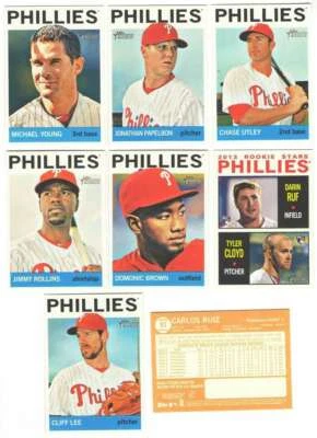 Philadelphia Phillies 2013 Topps HERITAGE Series Complete Basic 10 Card Team Set - Image 1 of 2