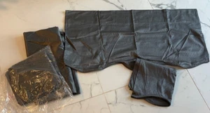 4-teiliges Set Vorhang 2 Flächen 42 Zoll x 84 Zoll 2 Volants 42 Zoll x 20 Zoll Silber - Bild 1 von 4