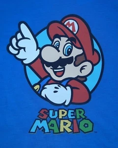 SUPER MARIO BROS SHORT SLEEVE SHIRT BOYS NES SNES NINTENDO RETRO - Picture 1 of 3
