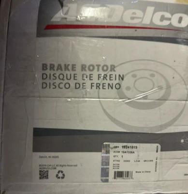 ACDelco 18A1336A Advantage Non-Coated Rear Disc Brake Rotor - Image 1 of 3