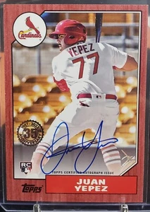 2022 Topps Series 2 Juan Yepez Rookie Auto Red Parallel RC #'d 23/25 87BA-JY - Picture 1 of 2