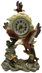 Nuevo Lindo y Precioso Reloj de Mesa/Estante/Escritorio Temático Águila 10”x6”x2.5” - Imagen 1 de 9