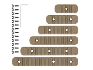 Airsoft Keymod & M-LOK Rail Set  COYOTE  slots Picatinny AEG polímero 1x PCS - Picture 1 of 8