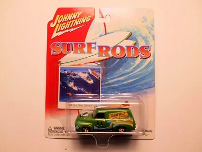 SURF RODS SOLANA BEACH 1955 FORD PANEL DELIVERY JOHNNY WHITE LIGHTNING CHASE VAN - Image 1 of 4