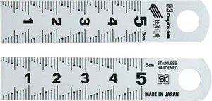 Niigata Seiki Sk Japan Catch-Up Scale 5Cm VG-15KD Silver Finish Jis Metal Ruler - Picture 1 of 3