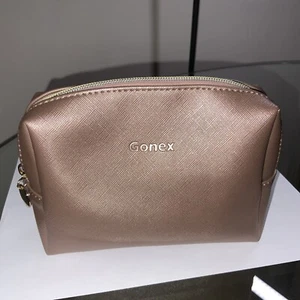 Gonex Kosmetiktasche - Veganes Leder, Reise Kosmetiktasche - Farben glänzend Rosa & Gold - Bild 1 von 10