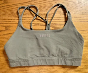 NOBULL Strappy Pull-On Sports Bra Women's Size Large Women CrossFit CAMO GREEN - Picture 1 of 19