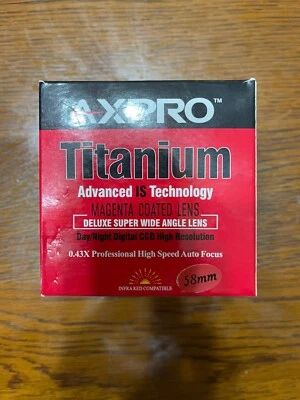 AXPRO HD IS L 0.43 x L.C. 58mm DSLR PRO MC AF DIGITAL WIDE LENS W/MACRO - Image 1 of 4