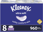 Ultra Soft Facial Tissues, 120 Count (Pack of 8) (960 Total Tissues)