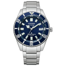 Citizen Promaster Dive Automatic NB6021-68L 41mm Silberes Titangehäuse mit Silberem Titanarmband Armbanduhr für Herren