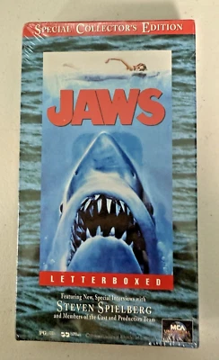 Jaws Special Collectors Edition Letterboxed VHS Sealed New! Watermarked by MCA - Image 1 of 4